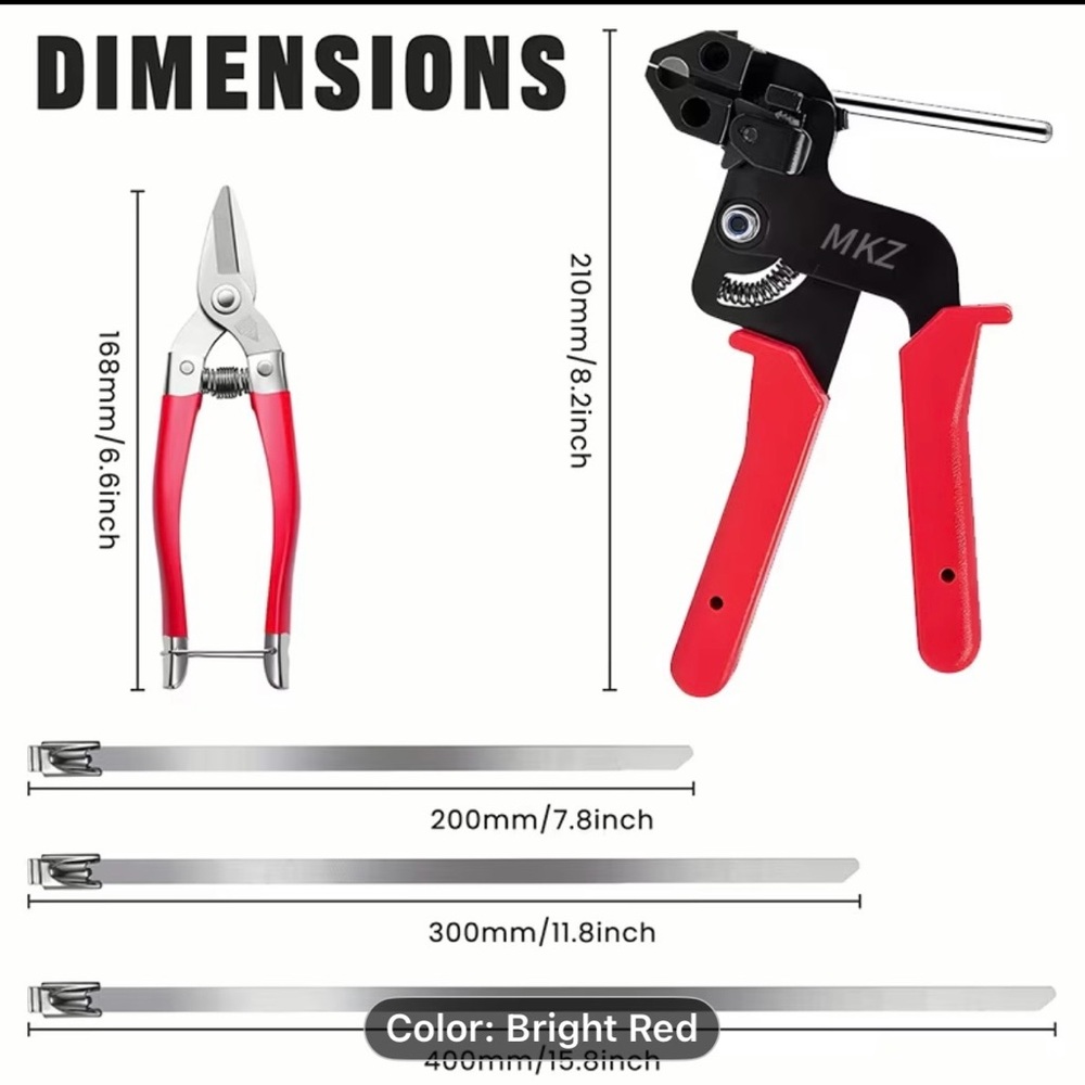 Red Cable Tie Tool Set - Picture 5 of 8
